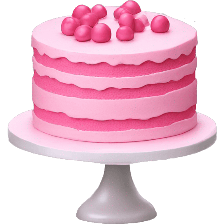 Pretty pink cake emoji