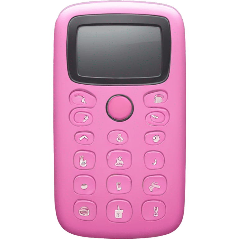 Pink cellphone emoji