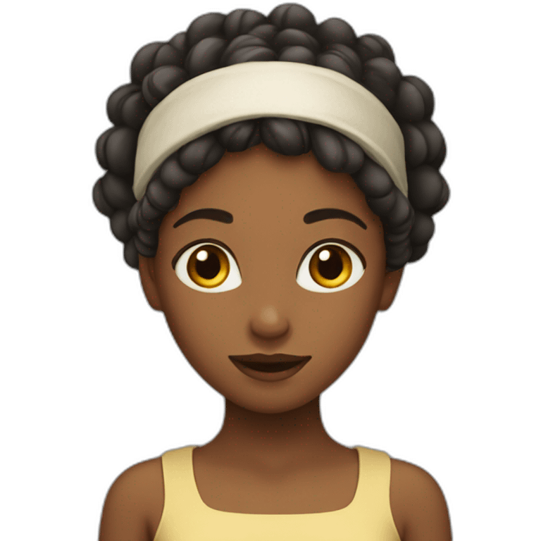 Girl with dubata on her head emoji