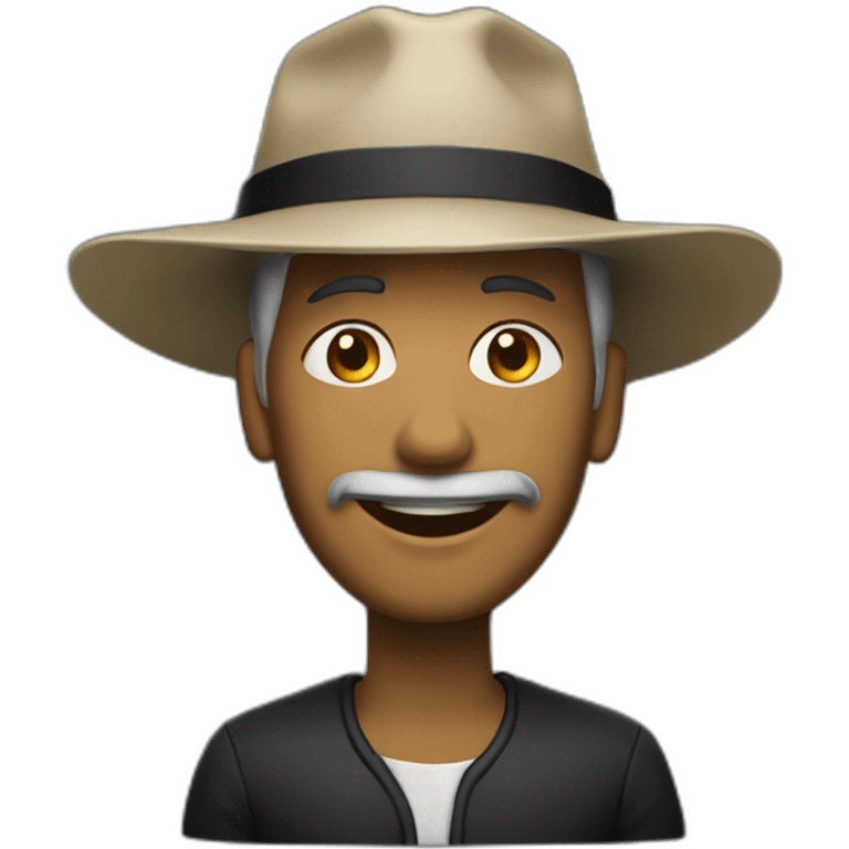 Un juif avec un chapeau noir emoji