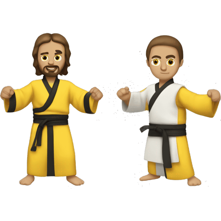 Jesus yellow belt kung fu emoji