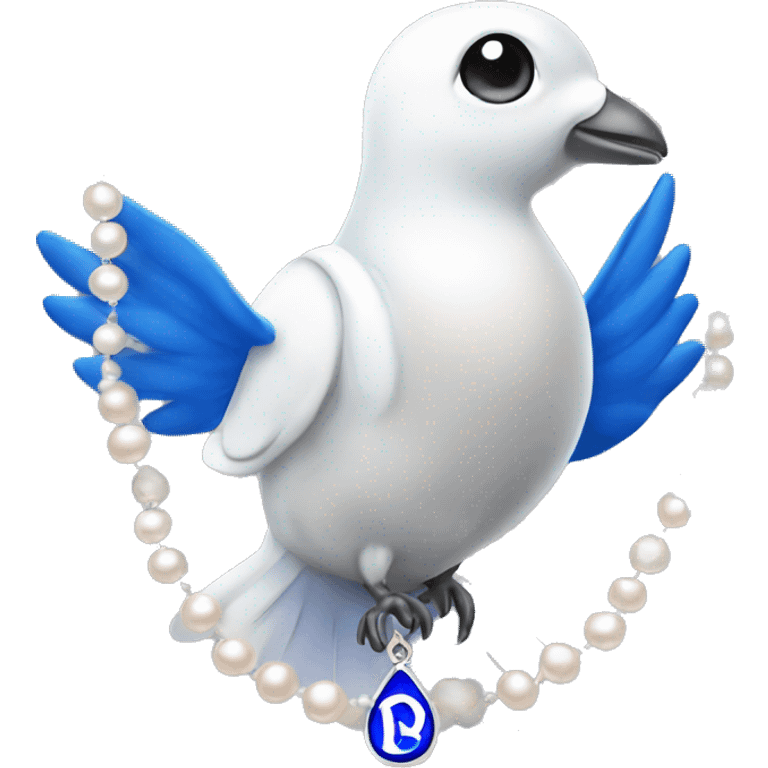 zeta phi beta dove with pearl necklace  emoji