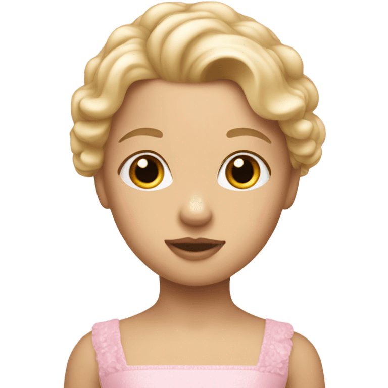 Light pink nutcracker blonde child emoji