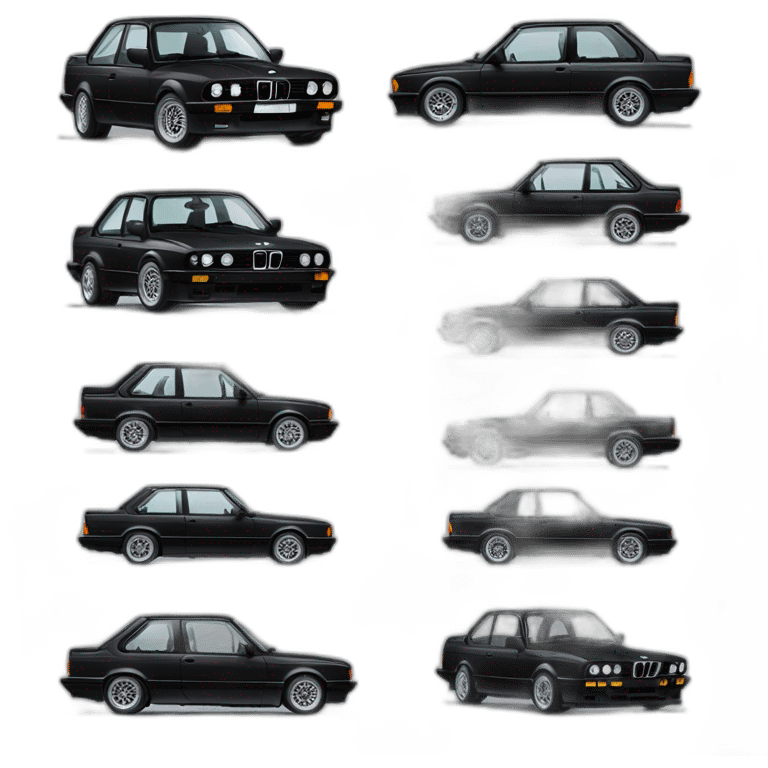 Bmw e30 noir emoji