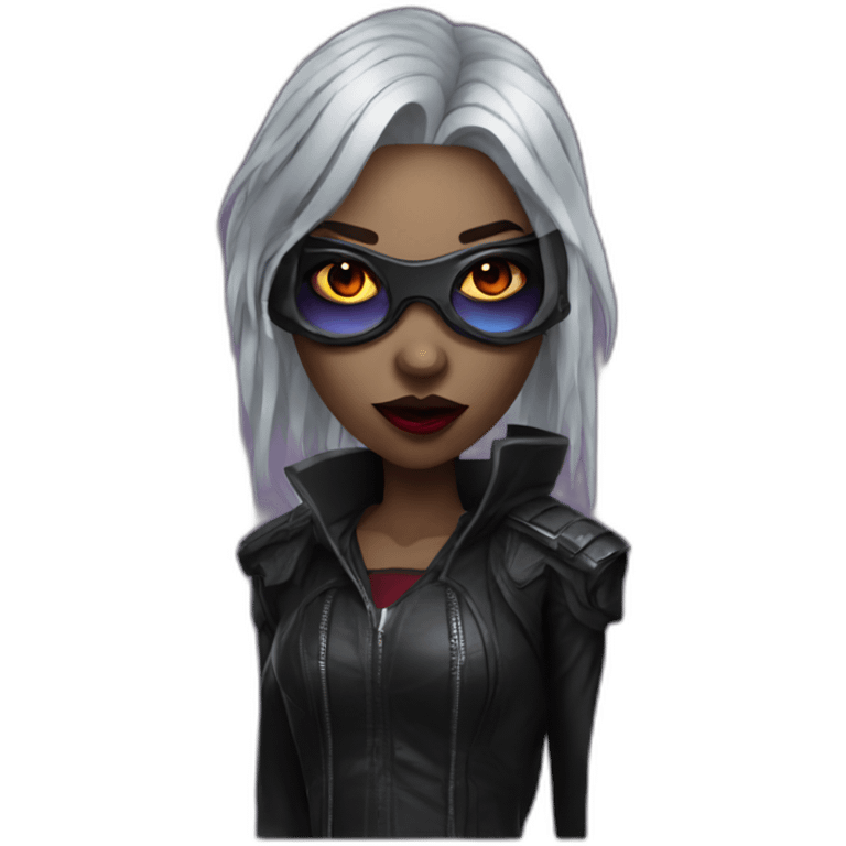 Cyberpunk vampire female emoji