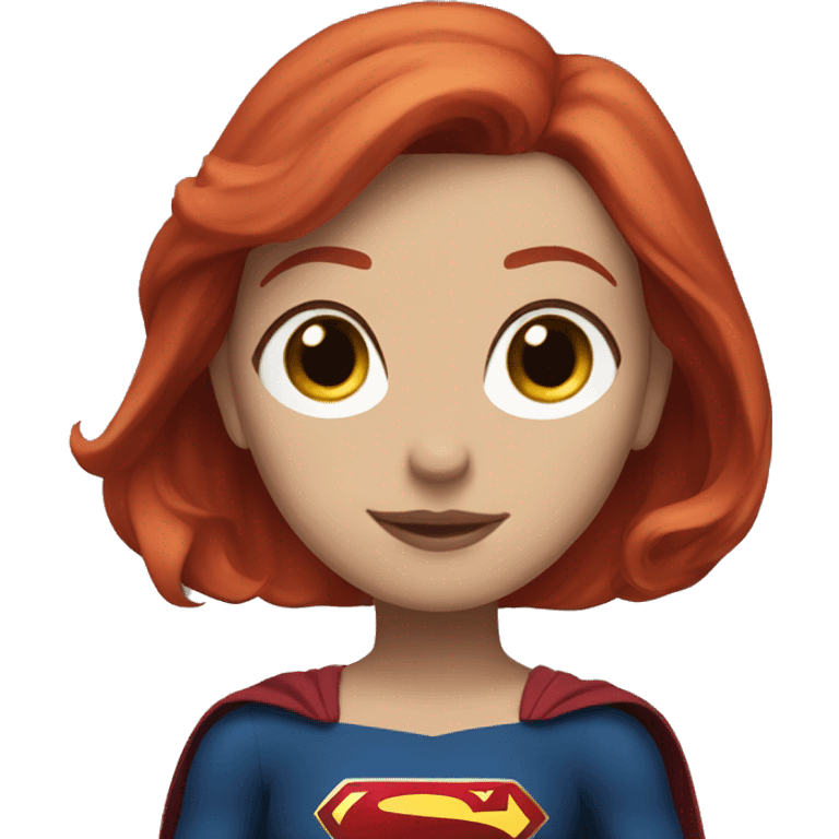 Supergirl with red hair emoji