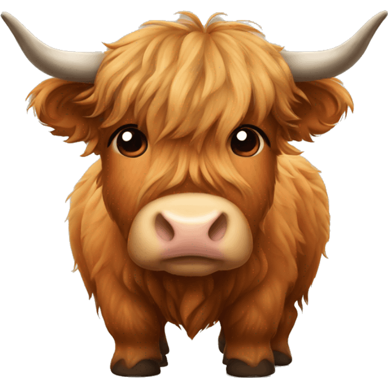 Fatty scottish highland cow emoji