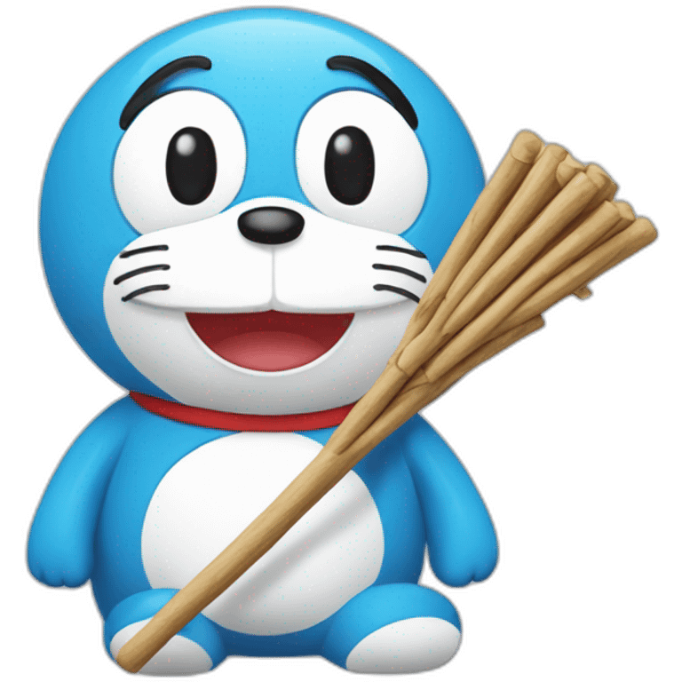 Doraemon with stick emoji