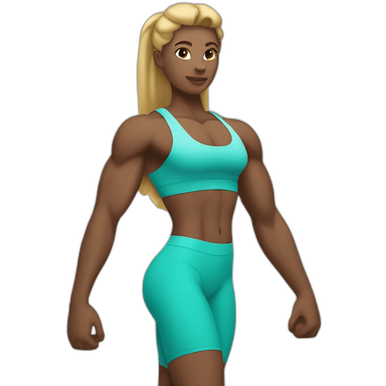 body builder White girl shape emoji