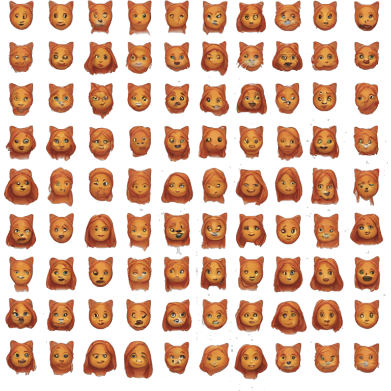 Man, Woman, red cat emoji