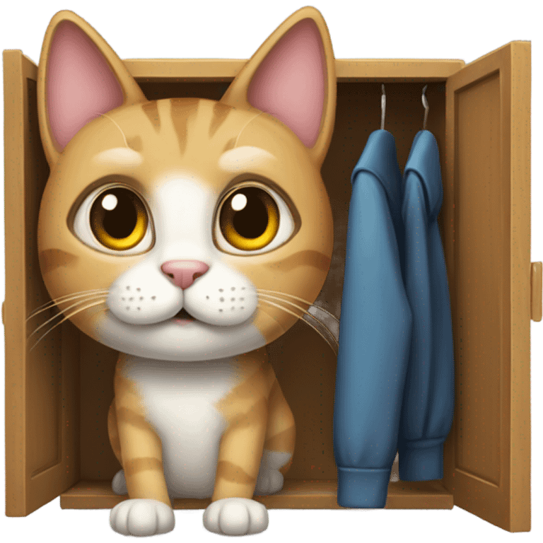 Cat in wardrobe  emoji