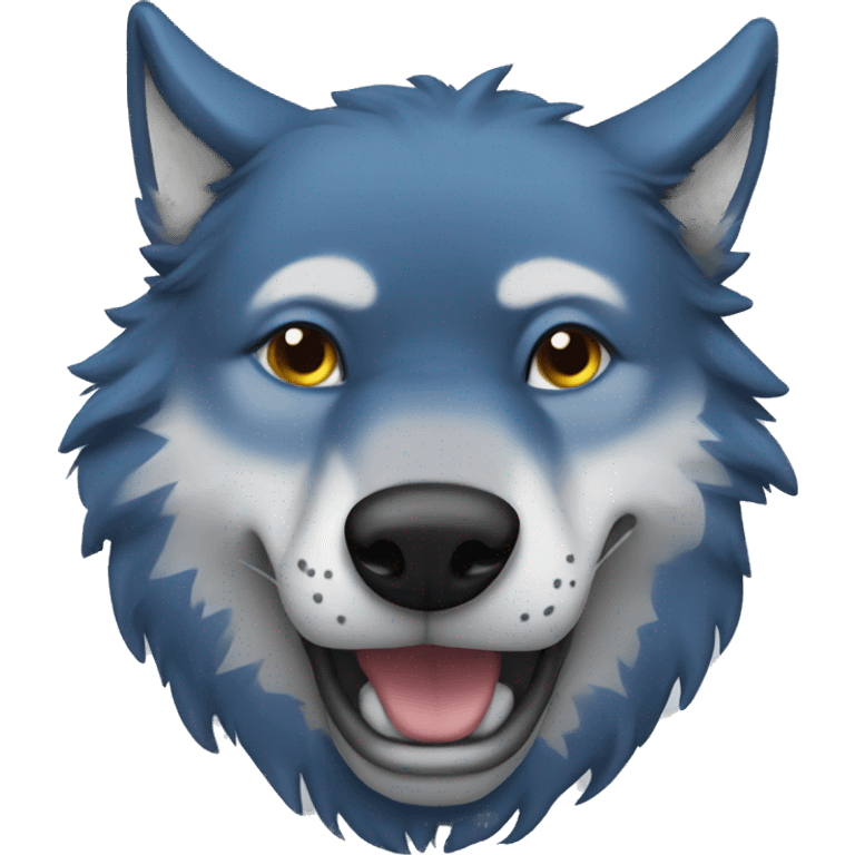 Blue wolf 🤟 emoji