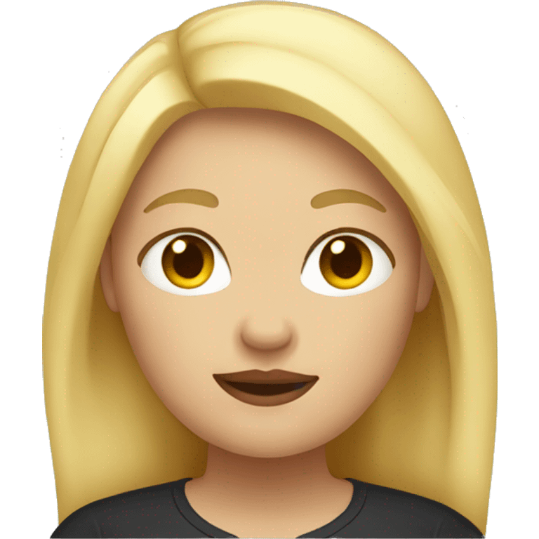 Blonde fat girl  emoji