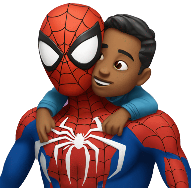 Spider-Man kissing guy  emoji