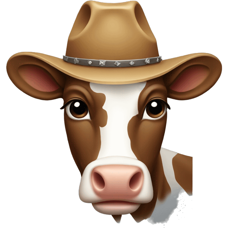 Cow with a cowboy hat emoji