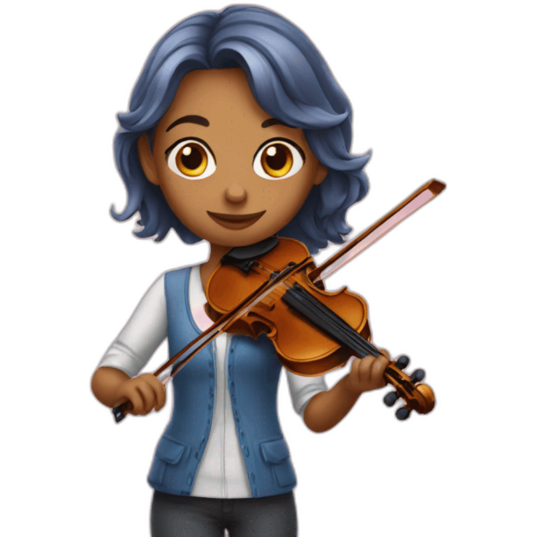 girl with violin emoji