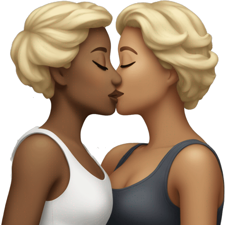 three women kissing emoji