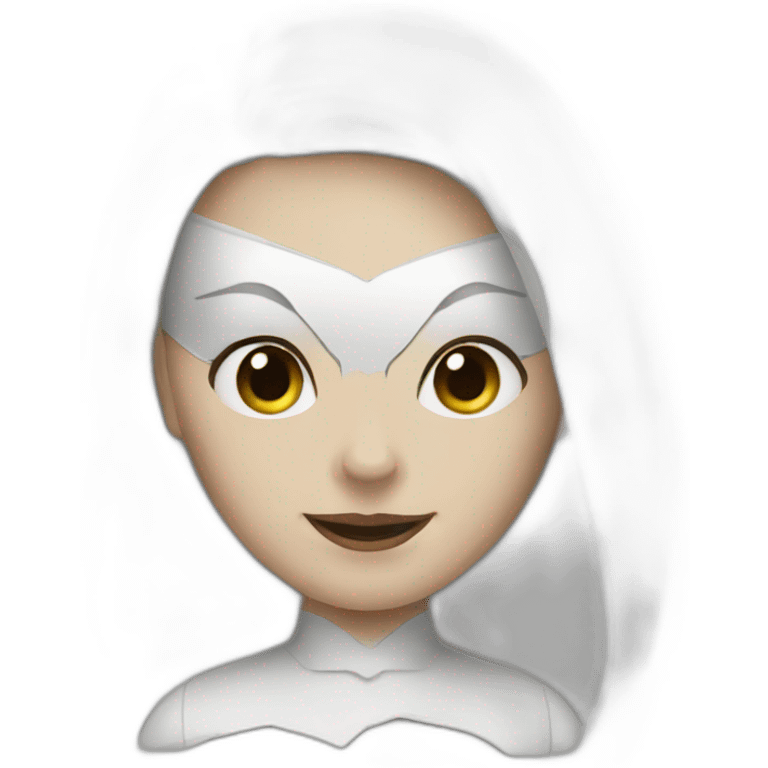 white spider-woman emoji