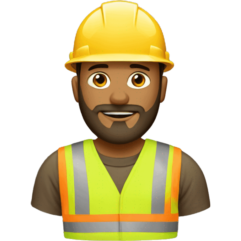 Tan construction worker with beard emoji