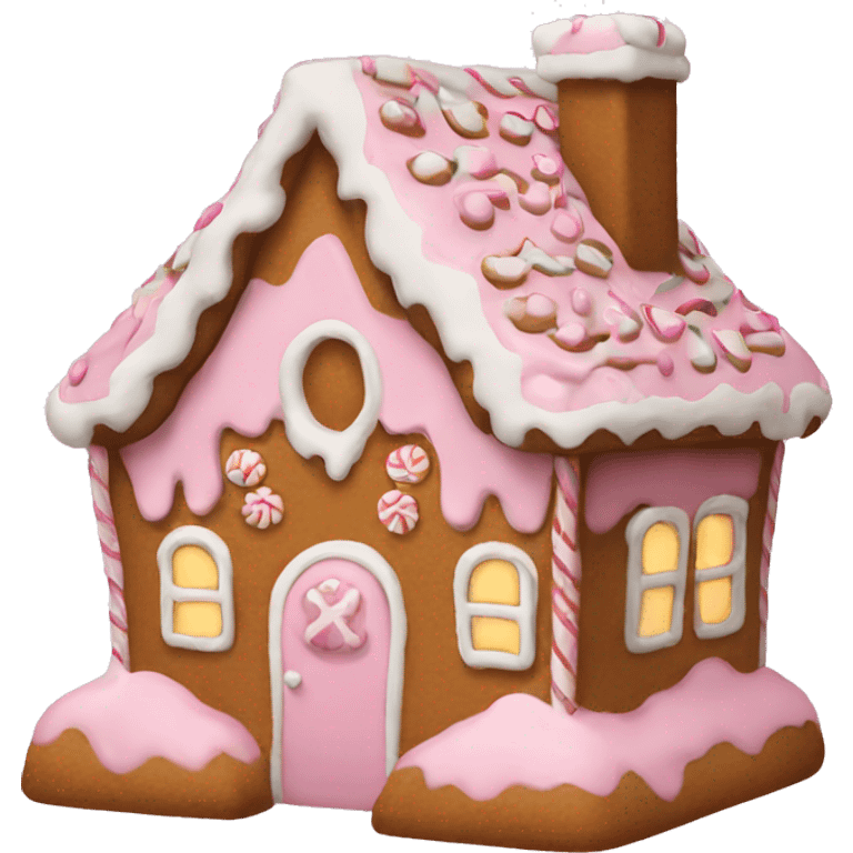 Light pink  gingerbread house emoji