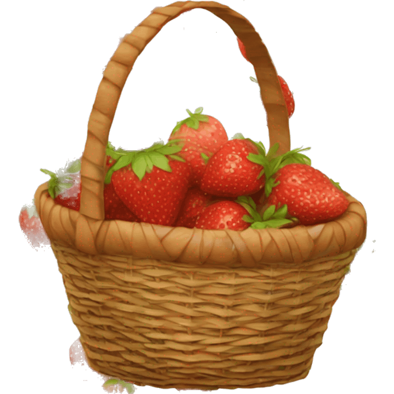 a basket of strawberry emoji