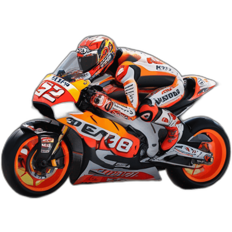 Marc marquez qui roule sur une rc213v emoji