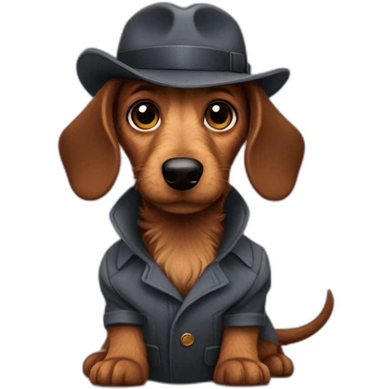 wire-haired dachshund detective emoji