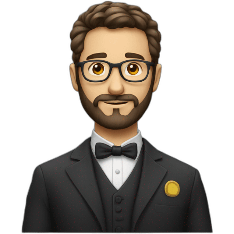 profesor joven con barba guapo emoji