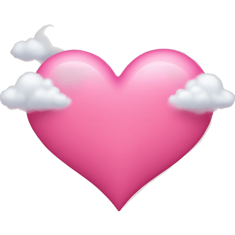 pink heart + cloud emoji