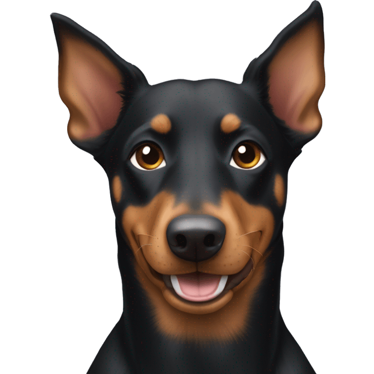 Australian kelpie doberman mix fluffy dog emoji