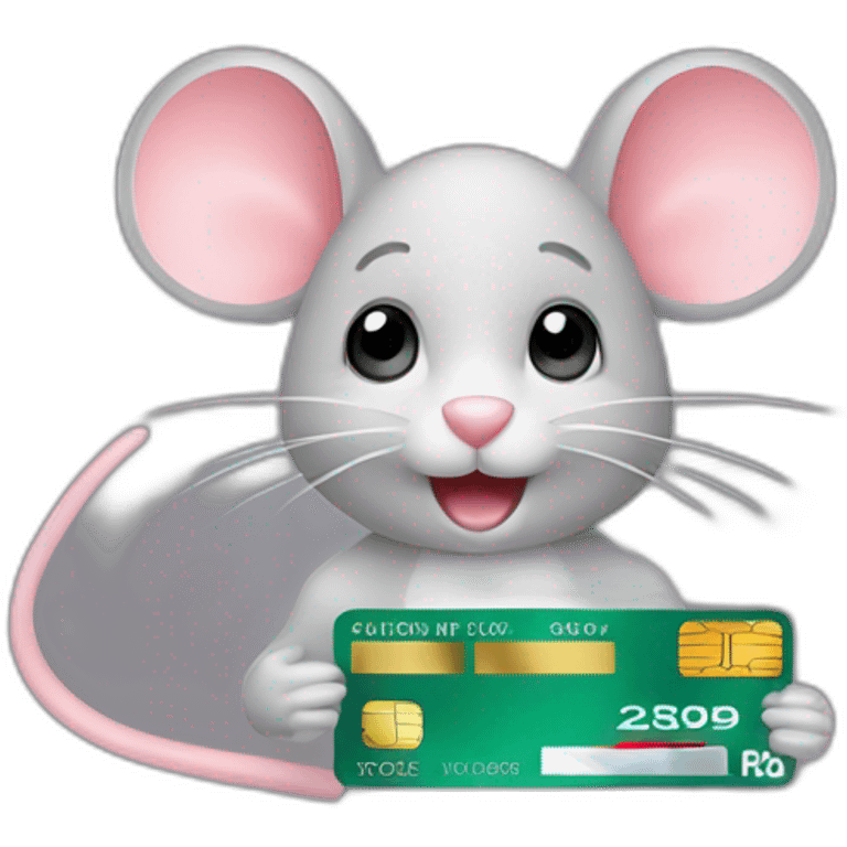 mouse with credit card emoji