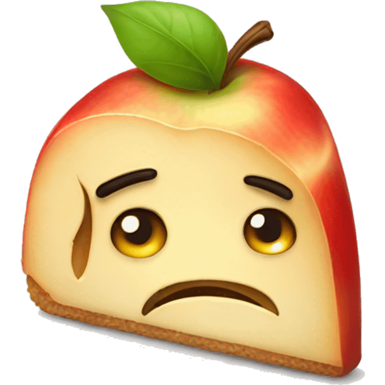 sad apple slice emoji