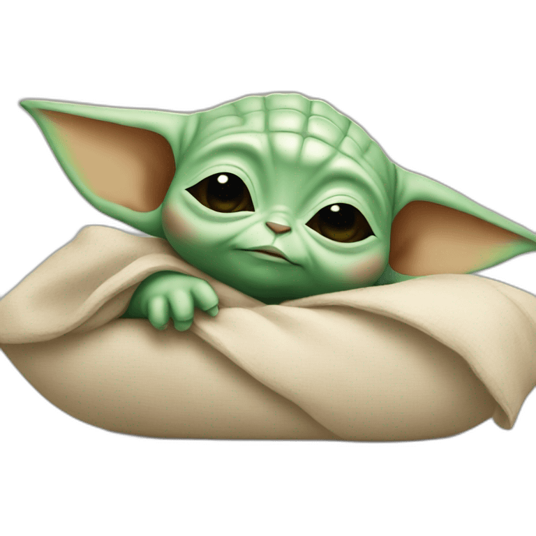 baby yoda sleeping emoji