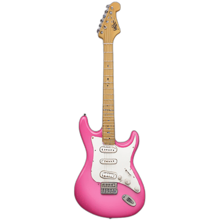 Pink electric guitar for women emoji