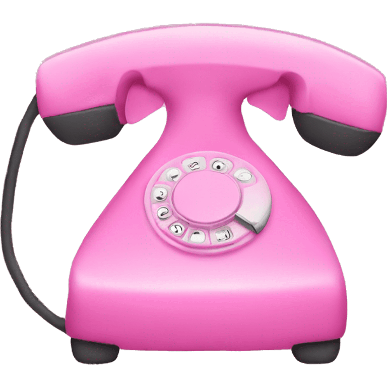 Pink phone emoji