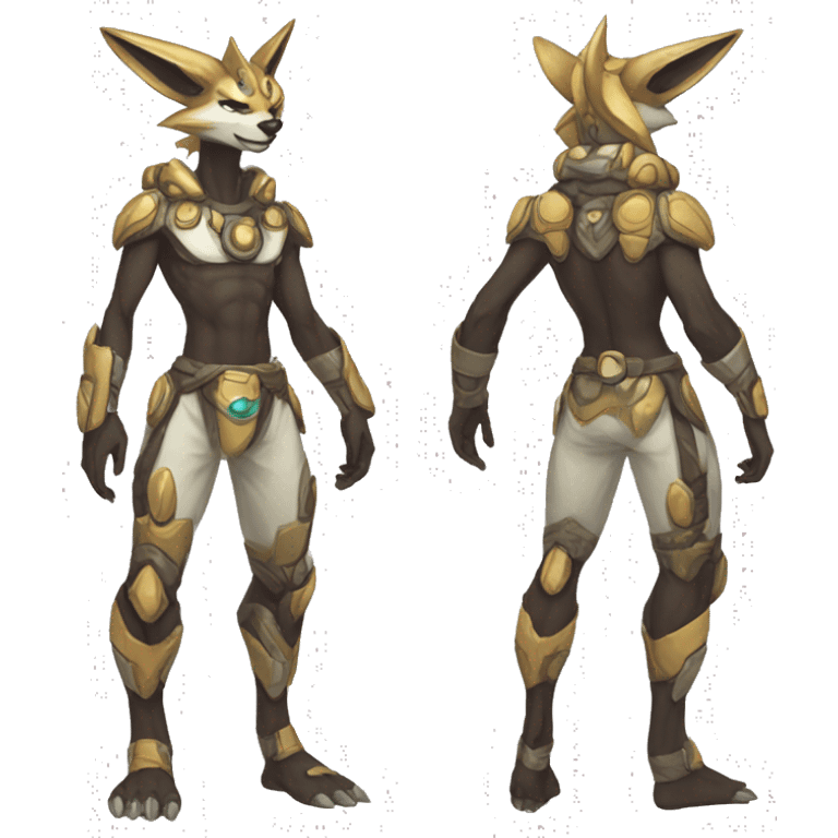 Anthro Bagbean-Protogen-Synth-Primagen-Fakémon Full Body emoji