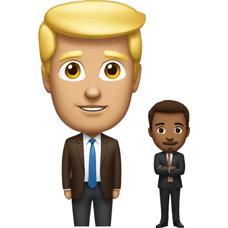 Trump and a brown haired man  emoji