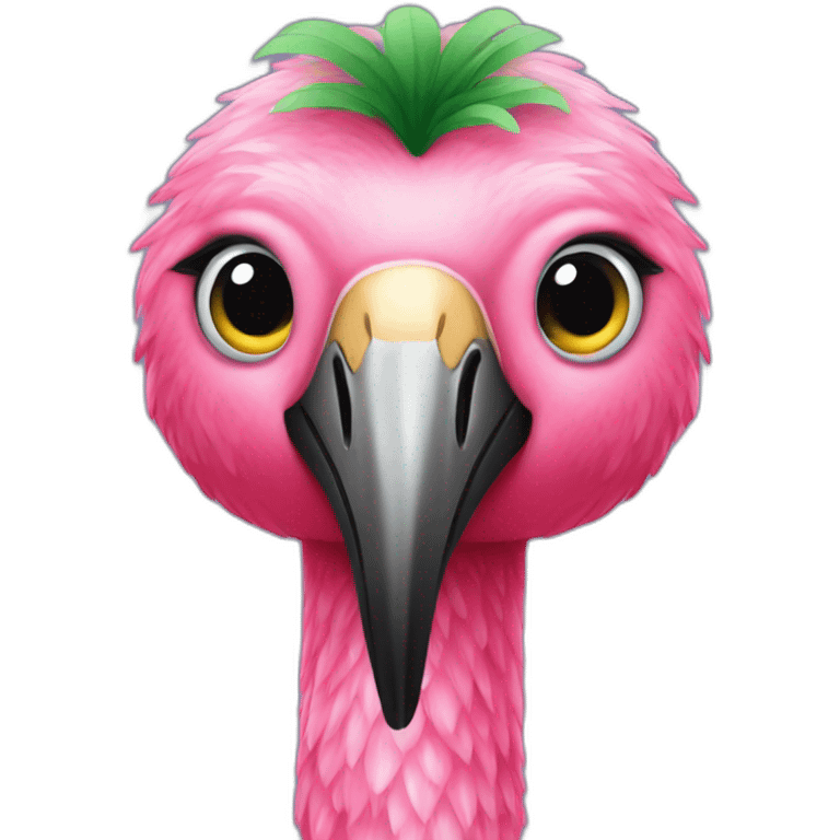 flamingo in halloween costume emoji