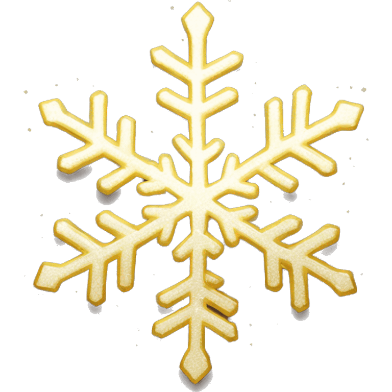 Snowflake with gold shimmer emoji