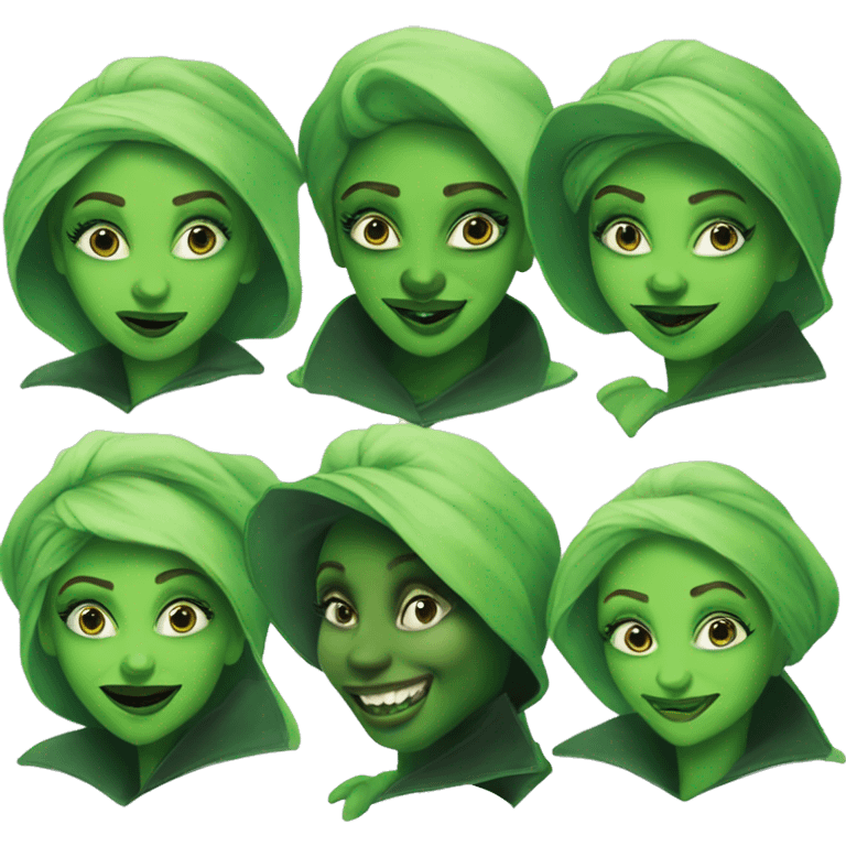 cynthia erivo but as elphaba with green skin wicked emoji