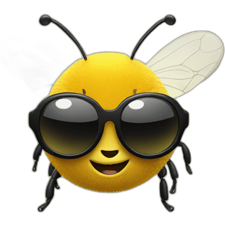 bee with sunglasses emoji