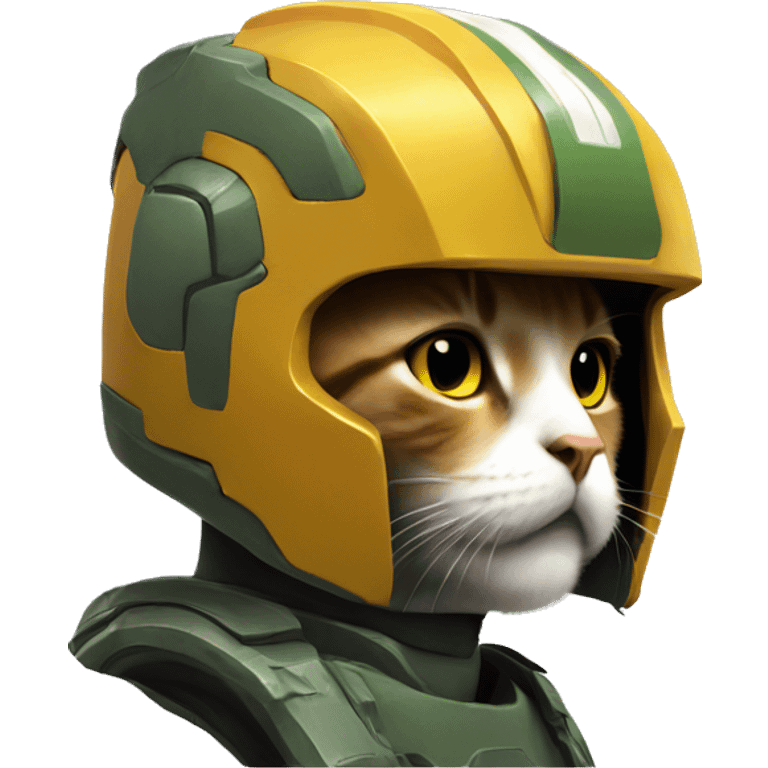 Cat with Masterchief helmet  emoji