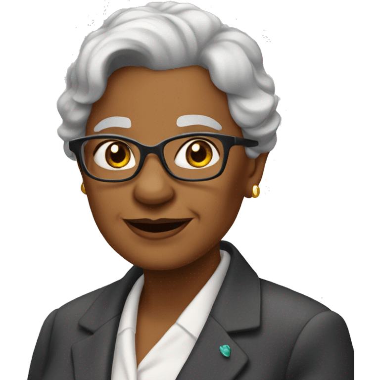 Grandma in a suit emoji