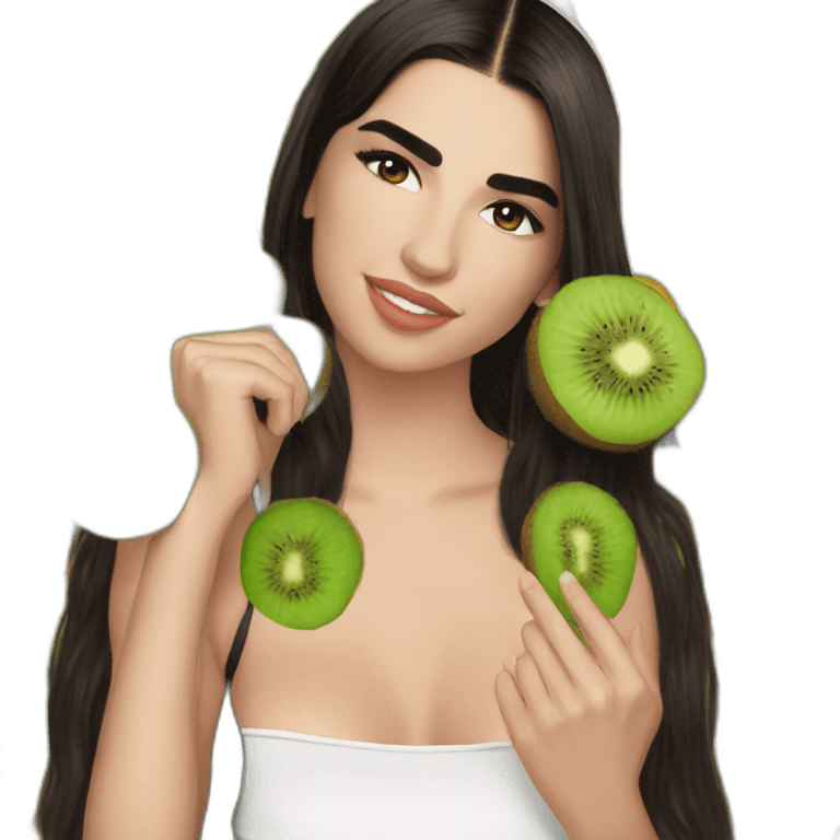 Dua Lipa et kiwi emoji