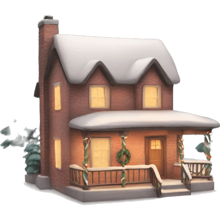 Cozy Christmas house emoji