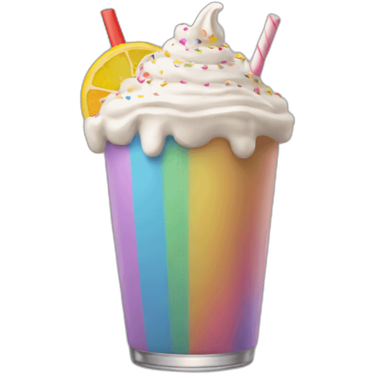 rainbow milkshake emoji