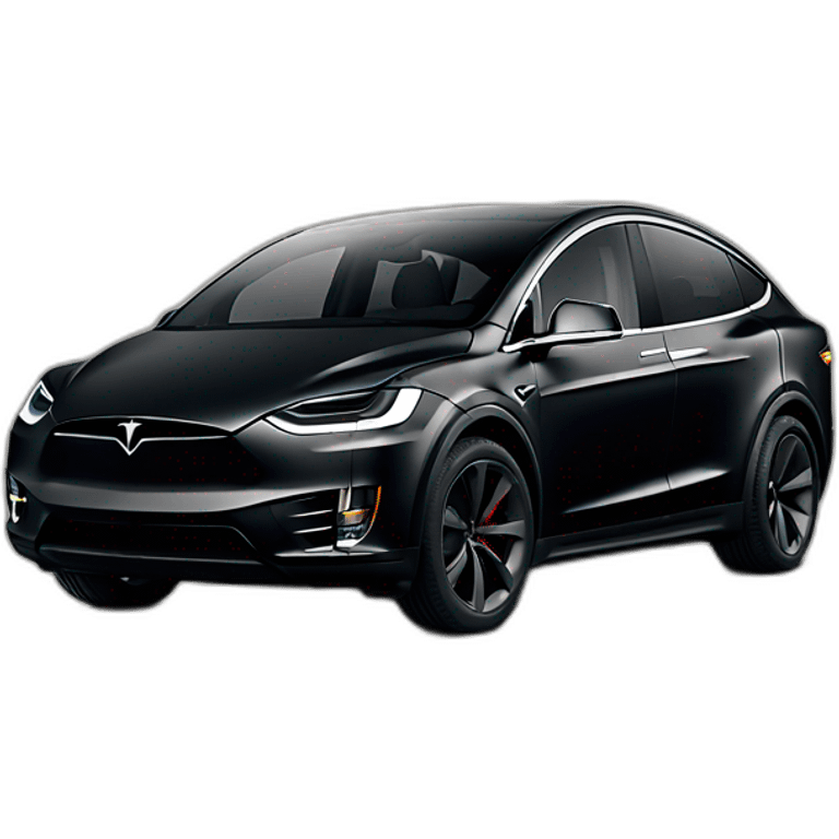 Tesla model x black emoji