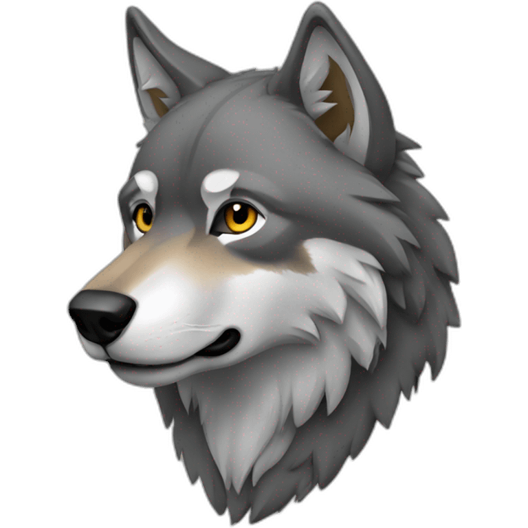 Wolf color emoji