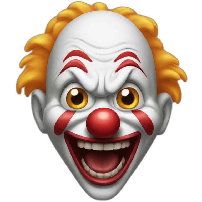 Screaming clown emoji