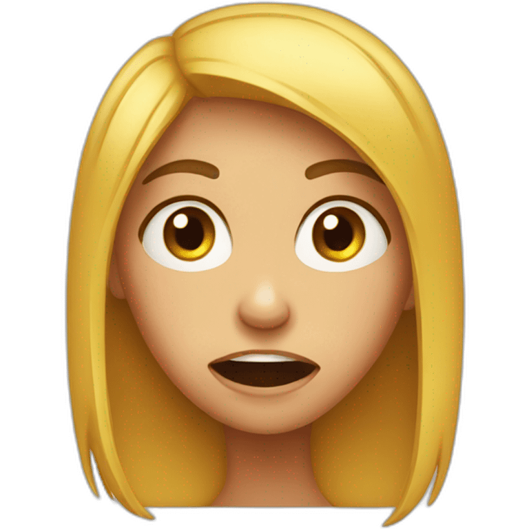 Grimacing girl  emoji